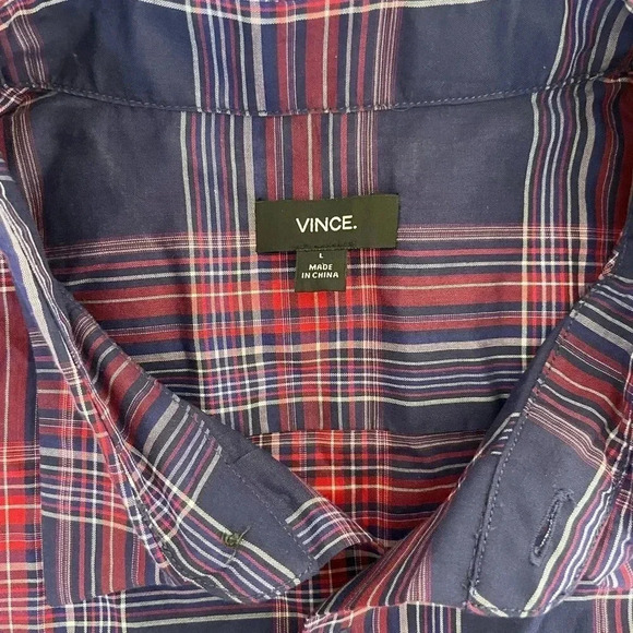 Vince oversized plaid button down - Picture 2 of 6